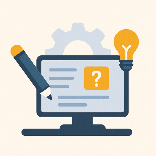 Process Step 1: The quiz creator designs their own game and prepares the questions.
